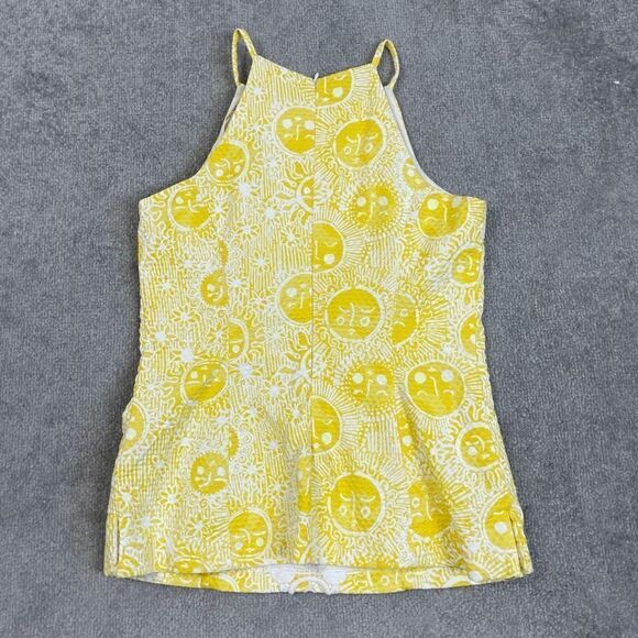 Lilly Pulitzer Women’s 2 Yellow White Lace Panel Halter Style Mini Dress - Picture 3 of 4